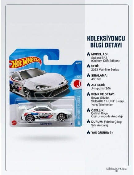 HOT WHEELS ARABA  SUBARA BRZ
