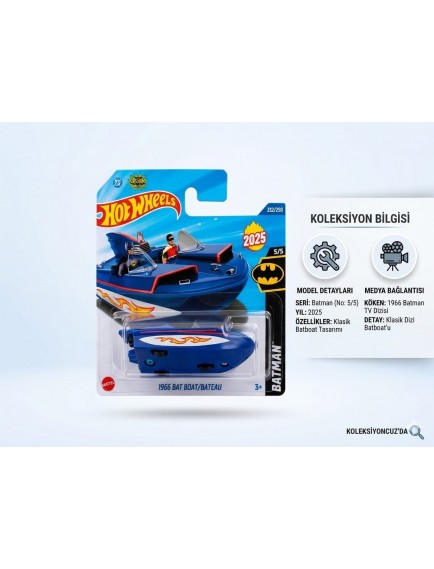 HOT WHEELS ARABA  1966 BAT BOAT/BATEAU