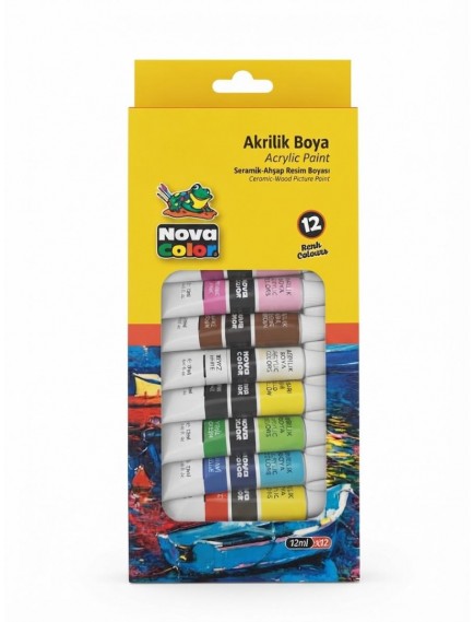 Nova Color Akrilik Boya 12 ' Li Tüp